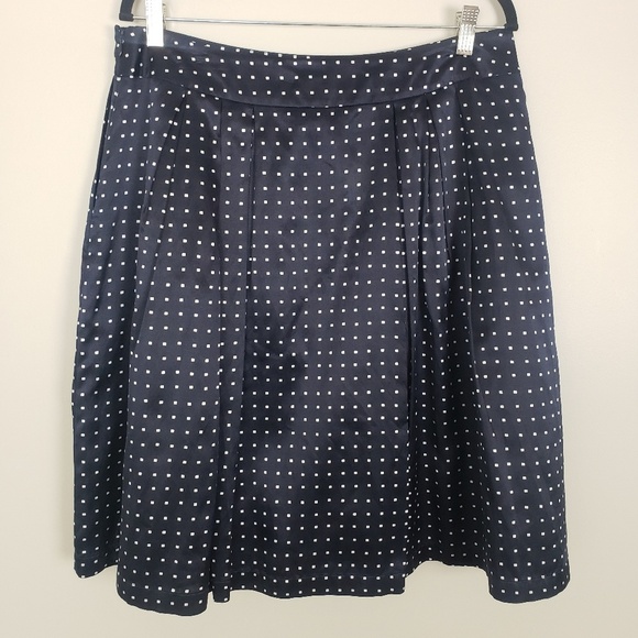 Pendleton Dresses & Skirts - Pendleton silk skirt navy w/ white polka dots J18